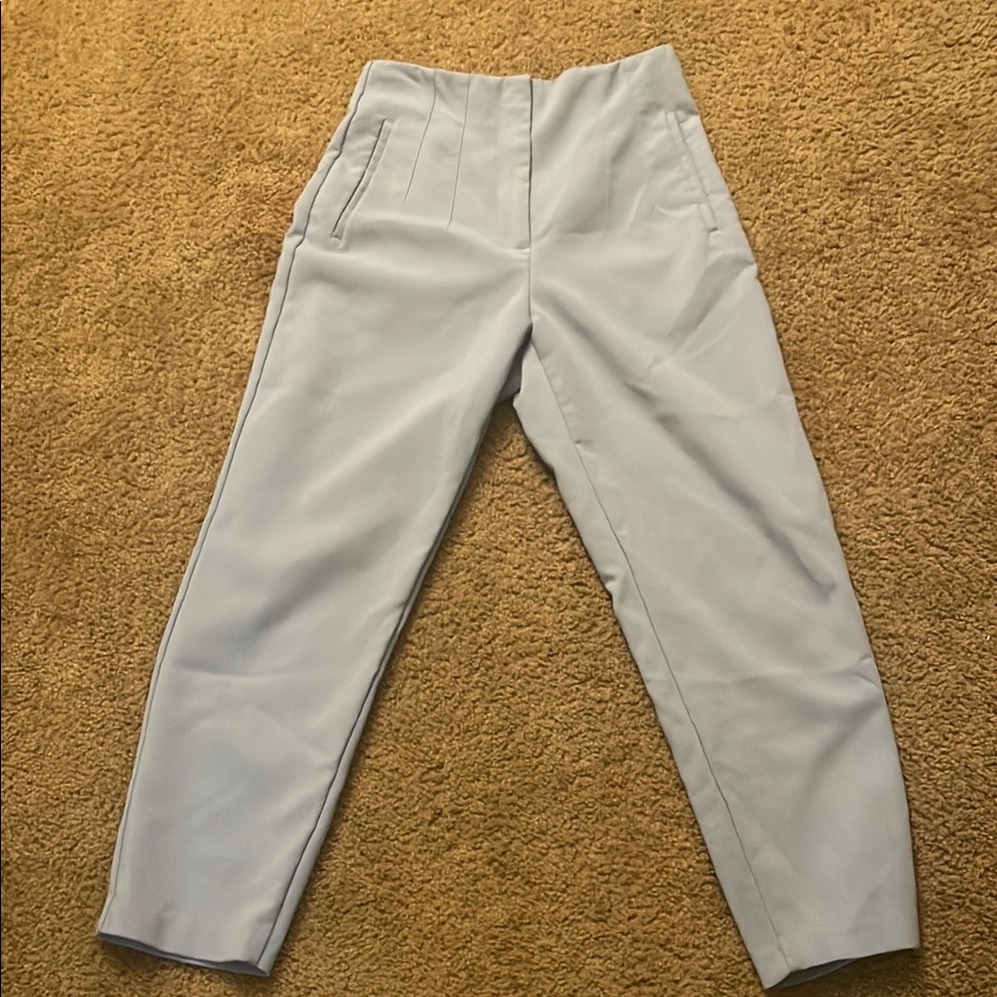 Light Blue High-Waisted Pants